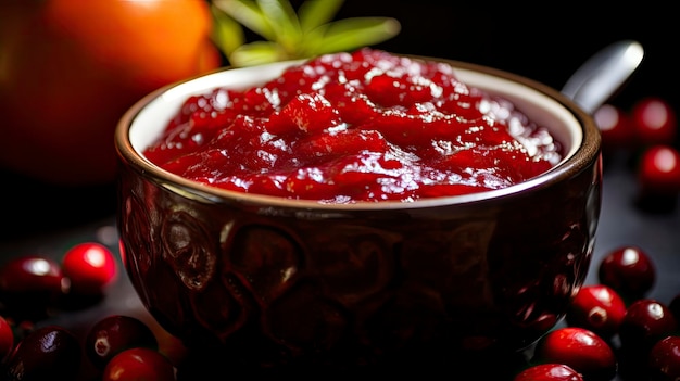 Foto von Cranberry-Sauce-Kürbis