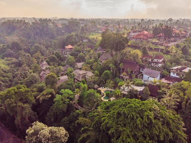 Foto von Drohne, Ubud. Luftlandschaften in Ubud, Bali, Indonesien