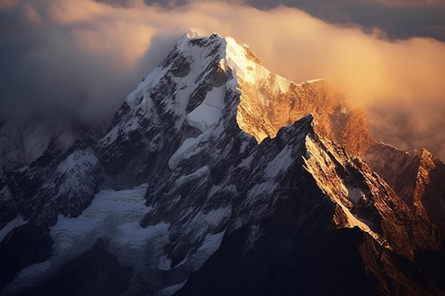 Foto von einem robusten Bergsteiger Alpenhöhe KI generativ