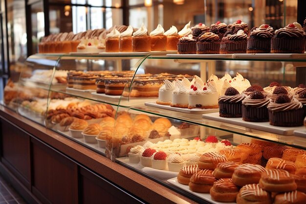 Foto foto von einer gourmet-bäckerei und einer konditorei