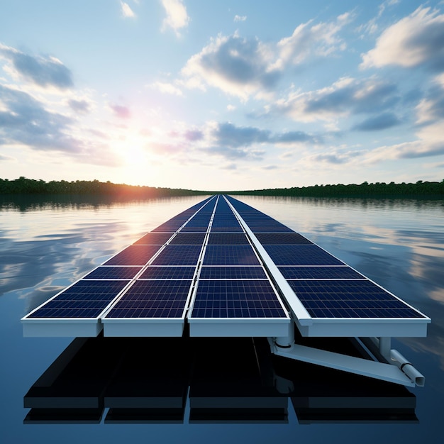 Foto von Erneuerbare-Energie-System mit Solarpanel Sonnenpanel Solarenergie Erneuerliche Energie