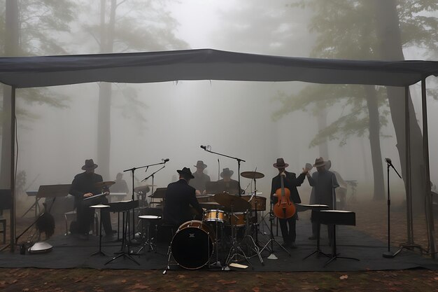 Foto foto von foggy's outdoor-konzert