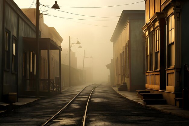 Foto von Foggy urban street theater