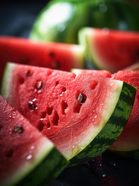 Foto von frischen Wassermelonenschnitten
