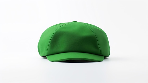 Foto von Green Newsboy Cap auf weißem Hintergrund