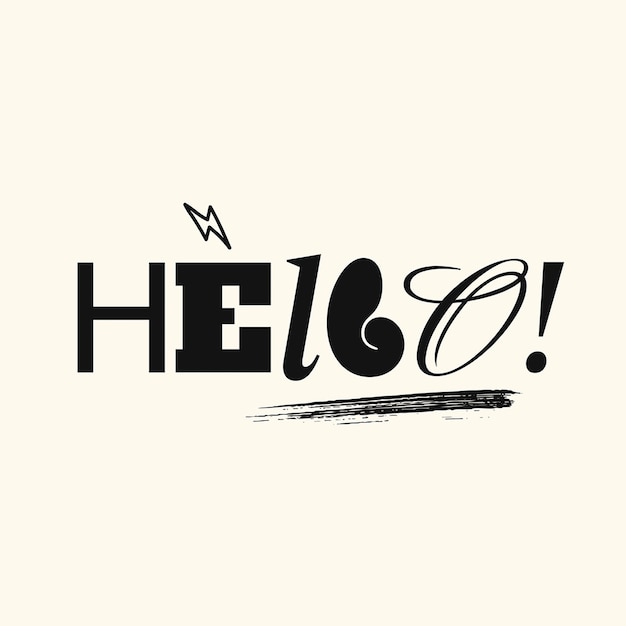 Foto von Hello Typography Text Design