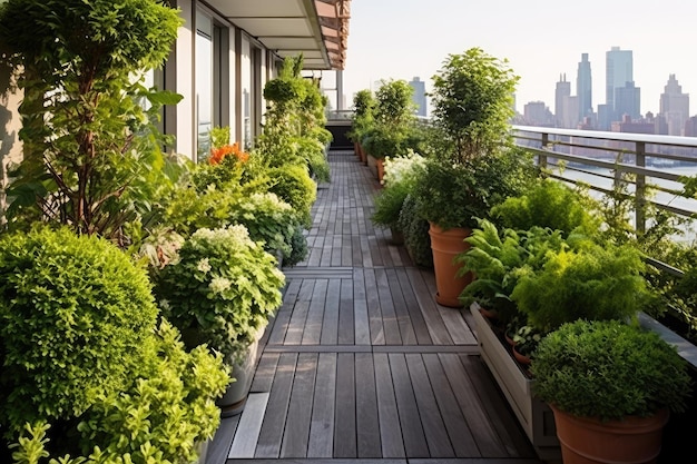 Foto von Inspirationsideen für die Gartengestaltung auf einer Dachterrasse