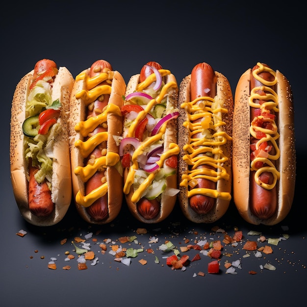 Foto von köstlichen Hotdog-Sandwiches