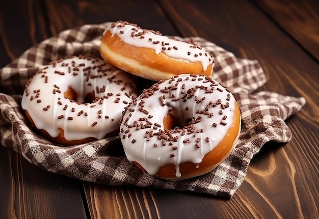 Foto foto von leckeren donuts