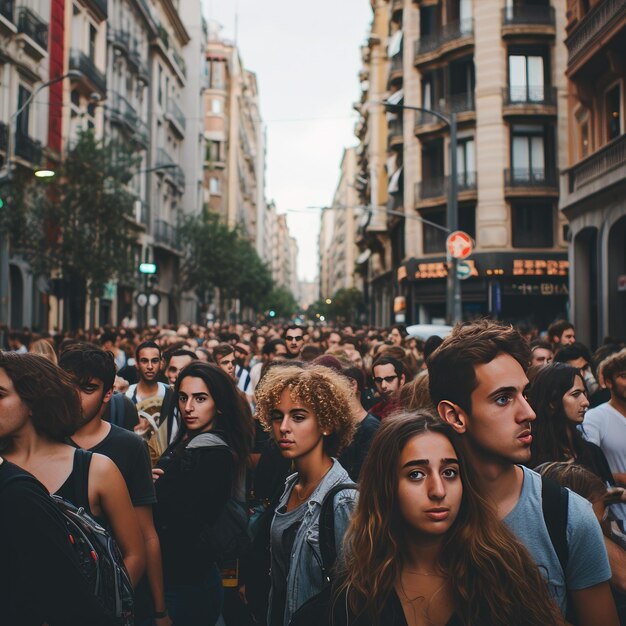 Foto foto von menschen in barcelona