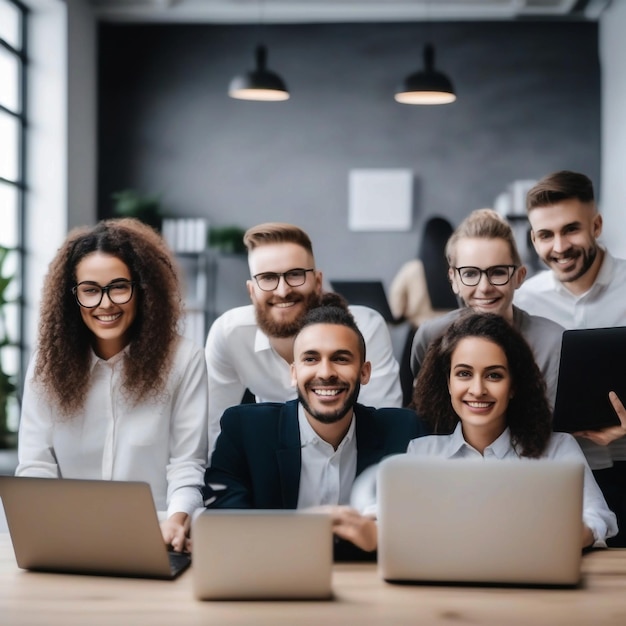 Foto von Menschen mit Laptops im Büro