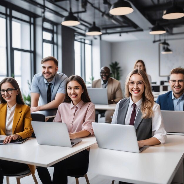 Foto von Menschen mit Laptops im Büro