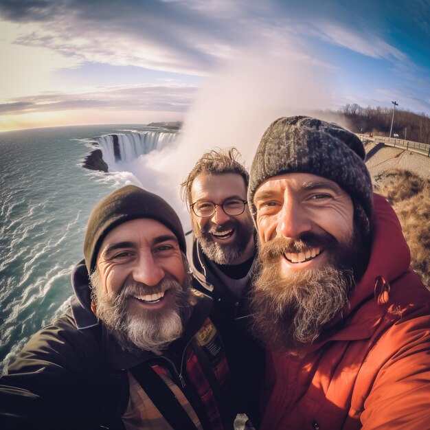 Foto von Menschen vor den Niagarafällen in den Vereinigten Staaten Kanada