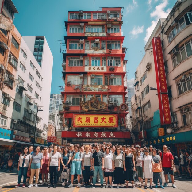 Foto von Menschen vor Tai Kwun in Hongkong