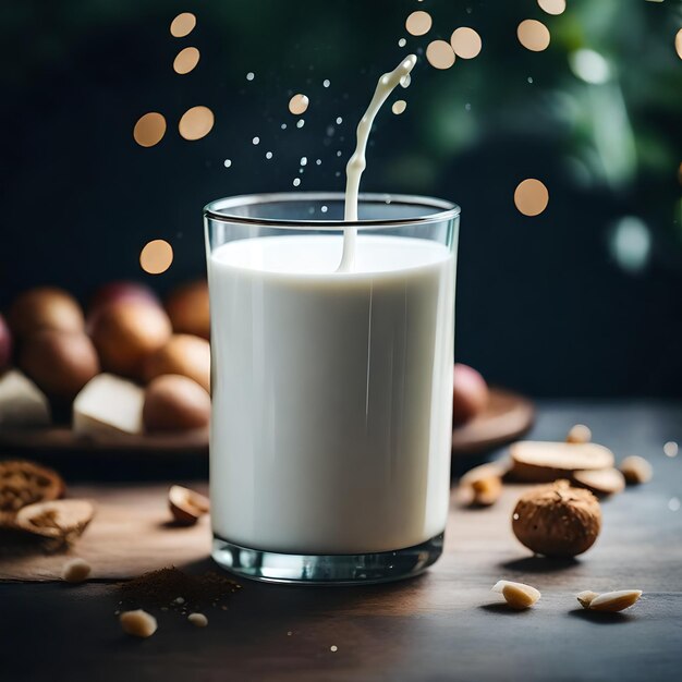 Foto von Milch in einem Glas