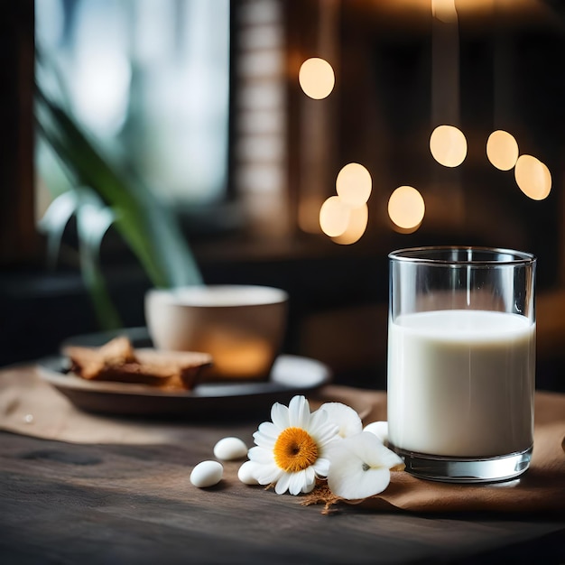 Foto von Milch in einem Glas