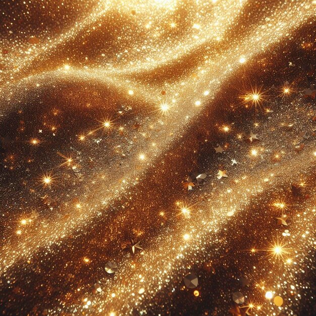 Foto von oben golden glitter Hintergrund