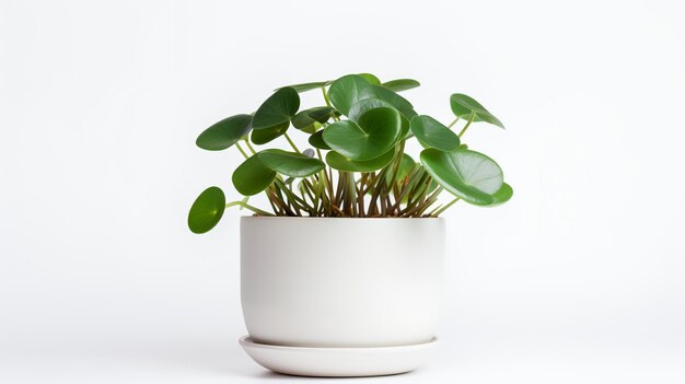 Foto von Peperomia im minimalistischen Topf als Zimmerpflanze für die Heimdekoration