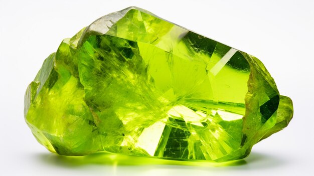 Foto von Peridot isoliert auf weißem Hintergrund