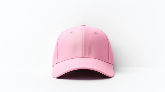 Foto von Pink Fitted Cap auf weißem Hintergrund