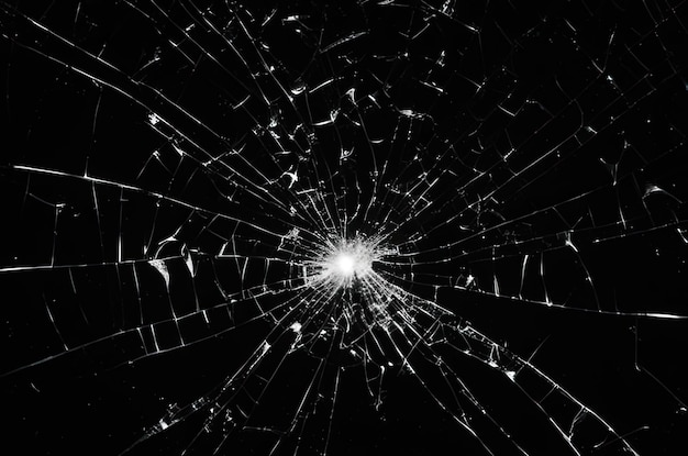 Foto von zerbrochenem Glas auf schwarzem Hintergrund