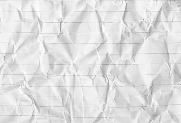 Foto weiß zerknittertes Papier Textur Hintergrund Design Raum Weißton