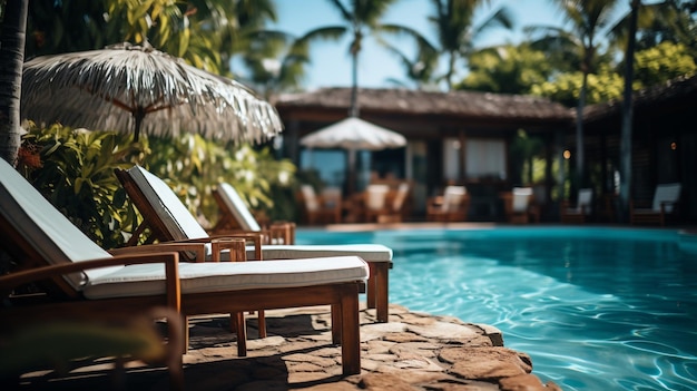 Foto wunderschönes Luxushotel Schwimmbad Resort