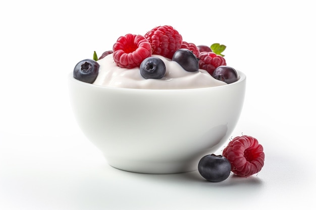 foto de yogur con sabores de fresa y bayas
