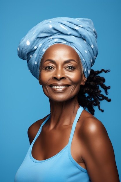 Fotoaufnahme einer asiatisch-afrikanischen weißen Frau im Alter von 30, 40 und 50 Jahren mit ihrem Schönheitsregime