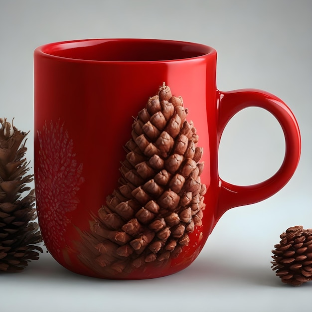 Fotobecher-Kaffeemodell ohne Logo in einer von AI generierten Tasse