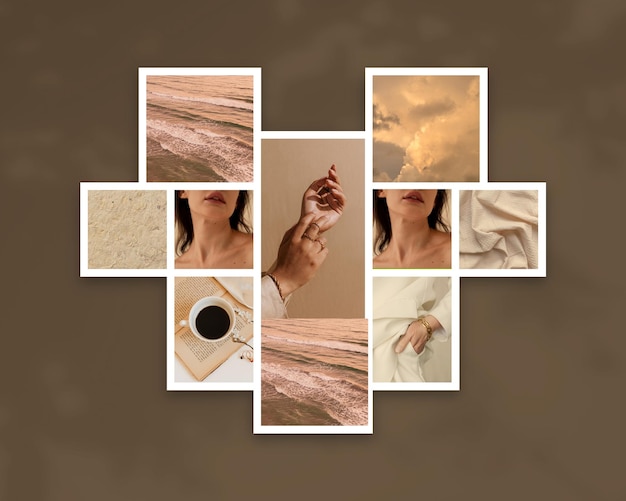 Fotocollage gestaltet Vorlage für die Innenarchitektur