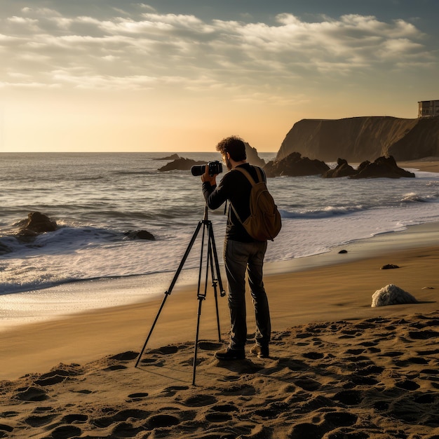 fotografando entre a praia