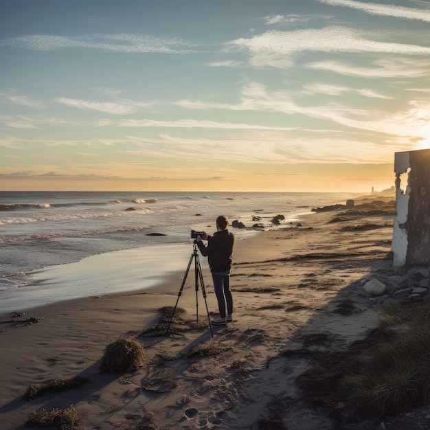 fotografando entre a praia