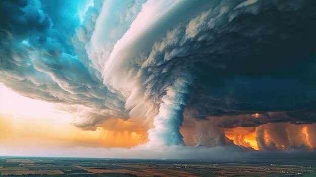 Fotografe uma visão hipnotizante de um tornado