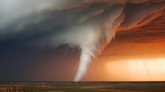 Foto fotografe uma visão hipnotizante de um tornado