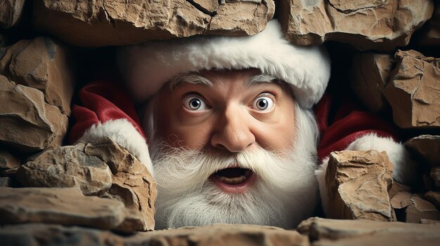 Fotografía en 3D del papel tapiz de Santa Claus