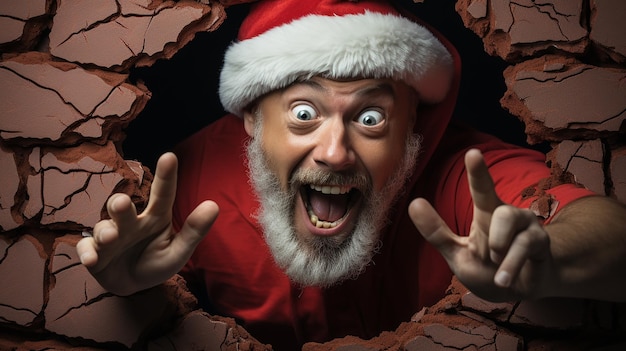 Fotografía en 3D del papel tapiz de Santa Claus