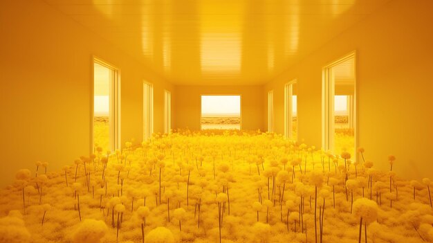 Fotografía en 3D Sala amarilla Surrealismo