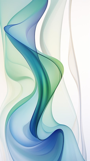 fotografía abstracta de una onda azul y verde de líquido generativo ai