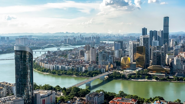 Fotografia aérea China Liuzhou cidade moderna arquitetura panorama Horizonte