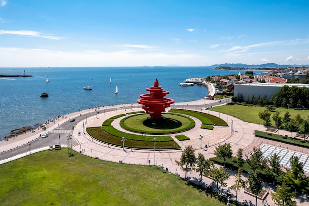 Fotografia aérea da paisagem arquitetônica urbana moderna da China