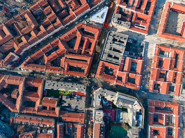 Fotografia aérea de edifícios antigos em qingdao