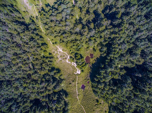 Foto fotografia aérea de paisagens de montanha