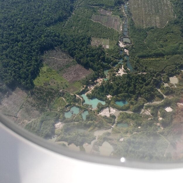 Foto fotografia aérea de uma paisagem