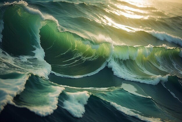 Foto fotografía aérea océano oleaje mar ondulación agua naturaleza olas detalle textura fondo papel tapiz