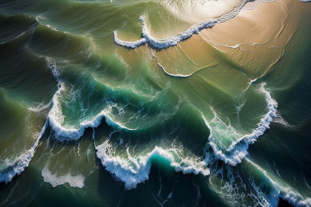 Foto fotografía aérea océano oleaje mar ondulación agua naturaleza olas detalle textura fondo papel tapiz