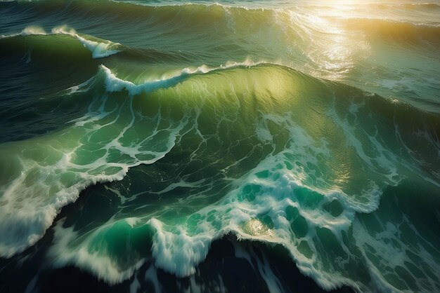 Foto fotografía aérea océano oleaje mar ondulación agua naturaleza olas detalle textura fondo papel tapiz