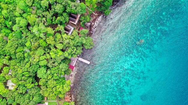 Foto fotografía aérea de la playa