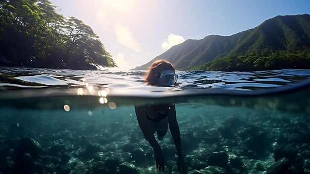 Foto fotografía bajo el agua