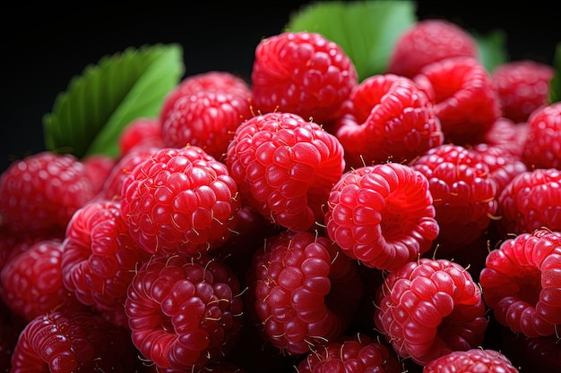 Fotografía De Alimentos De Fondo De Fruta De Frambuesa Roja